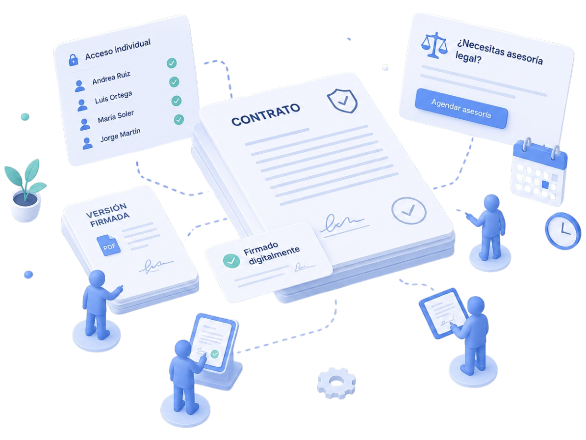 Firma digital de contrato en LegalSplit